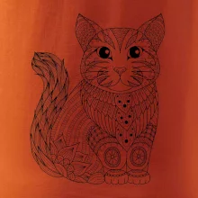 Kočka sedící mandala