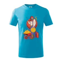 Horník těží bitcoiny