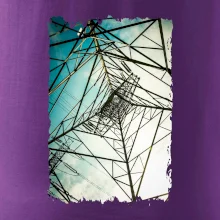 Barevné nebe - stožáry vysokého napětí