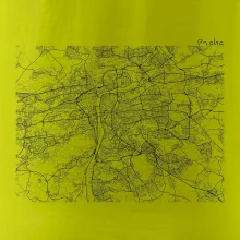 Mapy měst černobílé Praha