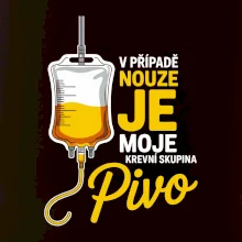V případě nouze je moje krevní skupina pivo