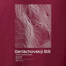 Gerlachovský štít - vrstevnice v obdélníku