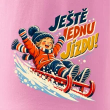 Rodinná vánoční trička - Ještě jednu jízdu dítě sáňkování