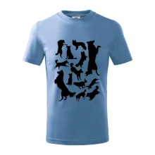 Border kolie siluety