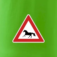 Dopravní značka - Pozor kůň běžící