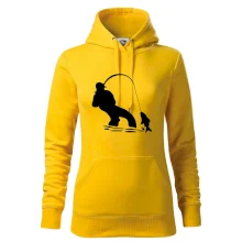 Rybář tahající rybu