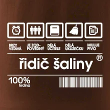 Čárový kód - řidič šaliny