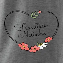 Srdce velké - Tričko se jmény dětí