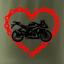 Moto srdce řetěz - silniční