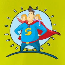 Táta superman - holka a holka Táta superman - holka a holka