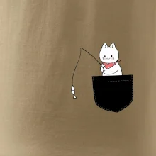 Kočka s rybou v kapse