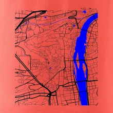 Praha Malá Strana - Mapa s vodními toky