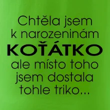 Chtěla jsem dostat k narozeninám koťátko