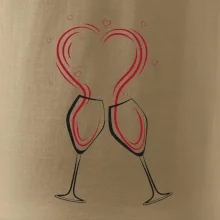 Víno je láska - srdíčka