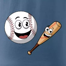 Parové triko - baseballová pálka a míček