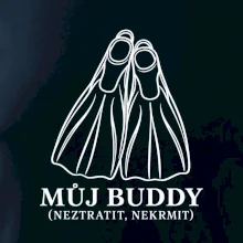 Můj buddy dvě překřížené potápěčské ploutve