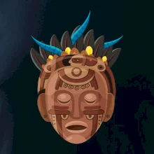 Mayové maska hnědá