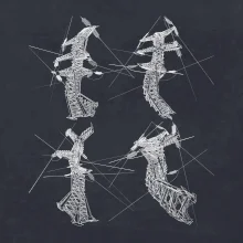 Zkroucený stožár vysokého vedení