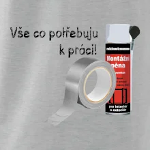 Pěna  a páska - vše co potřebuji k práci