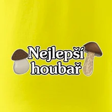 Nejlepší houbař - nápis s houbama