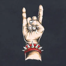 Rocková ruka s náramkem