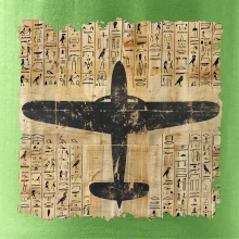Egyptské hieroglyfy letadlo