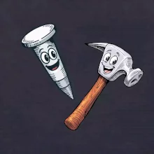 Parové triko - Kladivo a hřebík