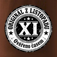 Originál z listopadu černobílá pečeť XI