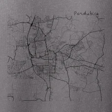 Mapy měst černobílé Pardubice