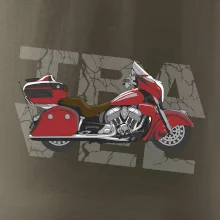 Cestovní motorka Amerika červená