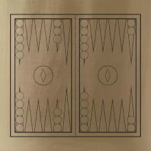 Backgammon černobílý