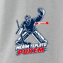 Hokejový teploměr pukem