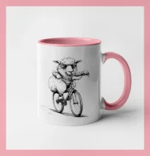 Ovce s brýlemi na kole