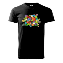 Peace symbol prorostlý květinami