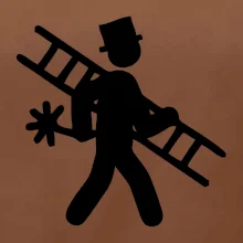 Kominík logo + nápis na zádech