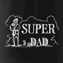 Kreslený nápis super dad