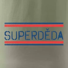SUPERDĚDA nápis modro červený