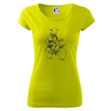 Kráva v obleku na kole