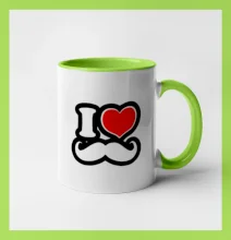 i love mustache - obrys