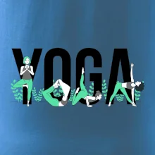 Yoga nápis barevný
