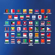 Vlajky států - Asie