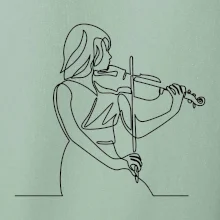 Houslistka jedním tahem