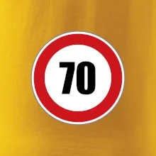Dopravní značka - omezení rychlosti 70