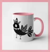 Ptáček černobílý folklór