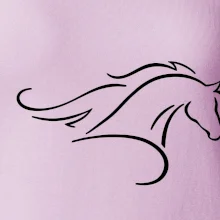 Kůň - bežící silueta hlavy