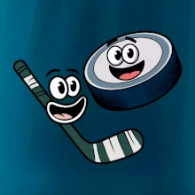 Parové triko - Puk a hokejka