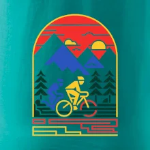Cyklista na horách - logo