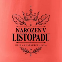 Narozen v listopadu koruna a dubové listy