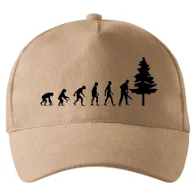 Evoluce dřevorubec - pila a strom