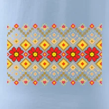 Ukrajinský vzor  - Červené květiny